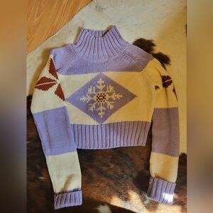 Y2K Vintage Union Bay cropped knit fair isle sweater